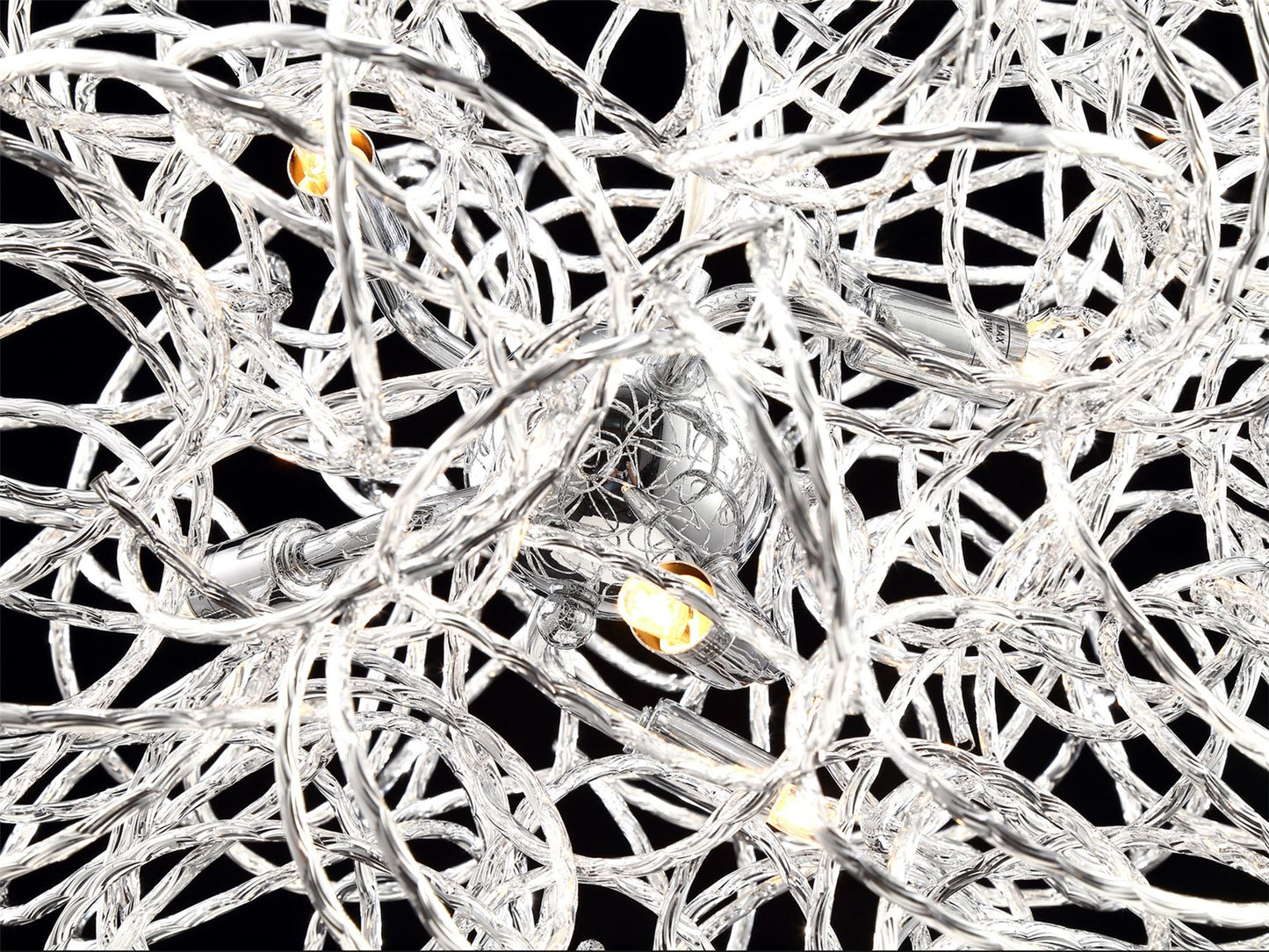 Deco Cassidy Pendant Round Interwinding Aluminium 6 Light G9 Silver/Chrome