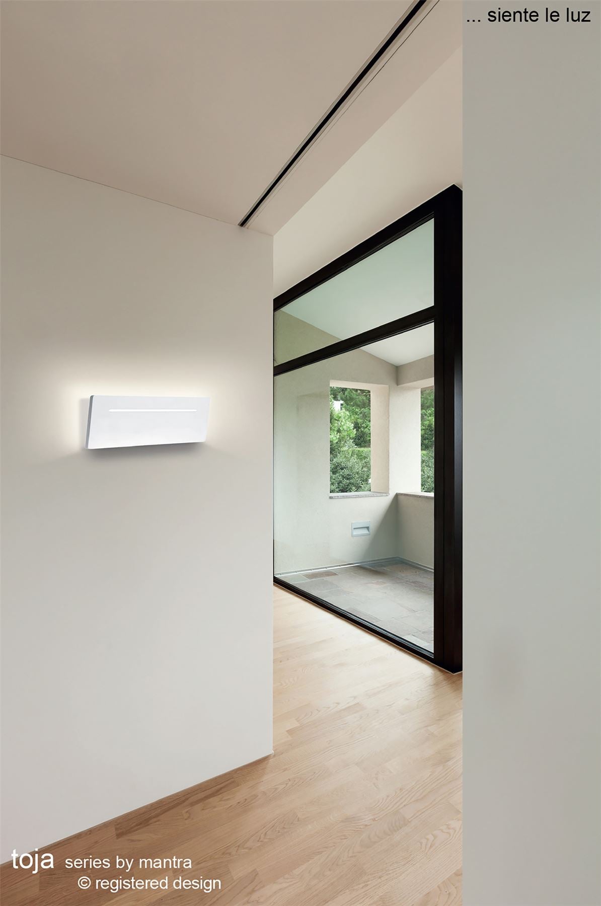 Mantra Fusion M5121 Toja Wall Light Rectangular 8W LED 4000K, 720lm, White, 3yrs Warranty
