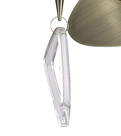 Mantra Mara Wall Light 2 Light E14, Antique Brass with Ivory White Shade