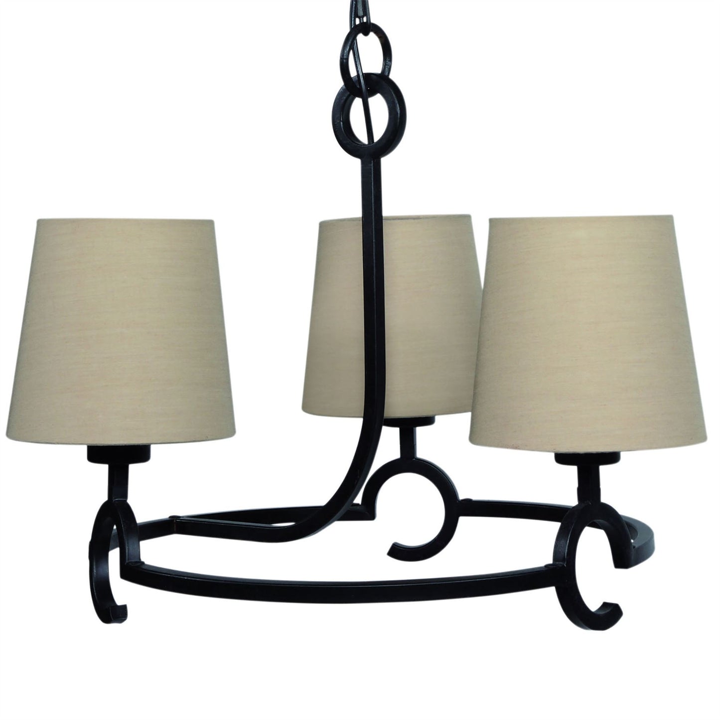 Mantra M5211 Argi Pendant 3 Light E27 with Taupe Shades Brown Oxide