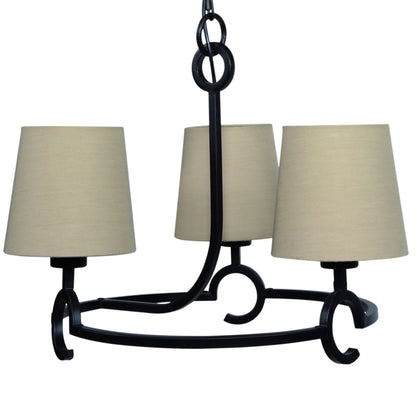 Mantra M5211 Argi Pendant 3 Light E27 with Taupe Shades Brown Oxide