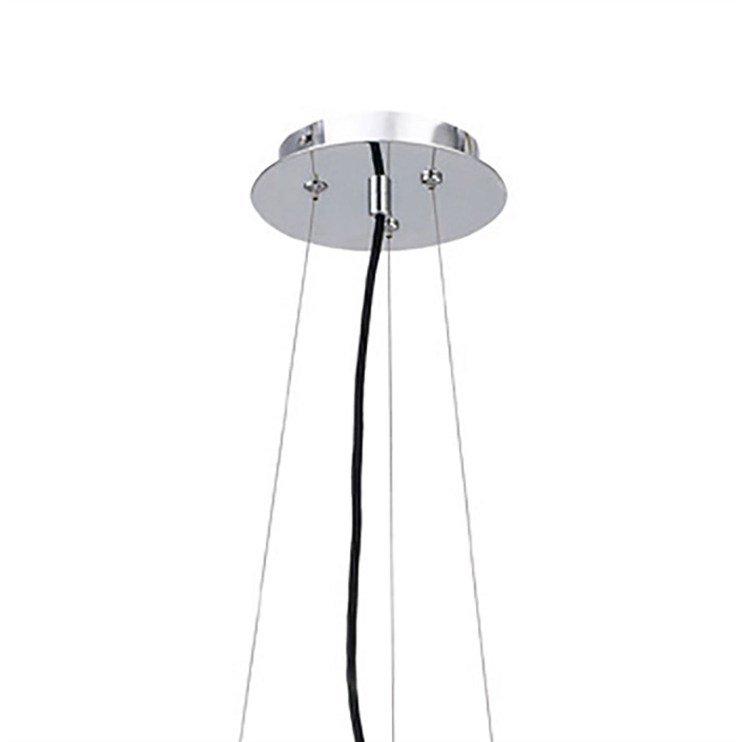 Diyas Niki 50cm  4 Light E14 with Brown Shade Polished Chrome/Coffee Crystal Ceiling Pendant Light Fitting
