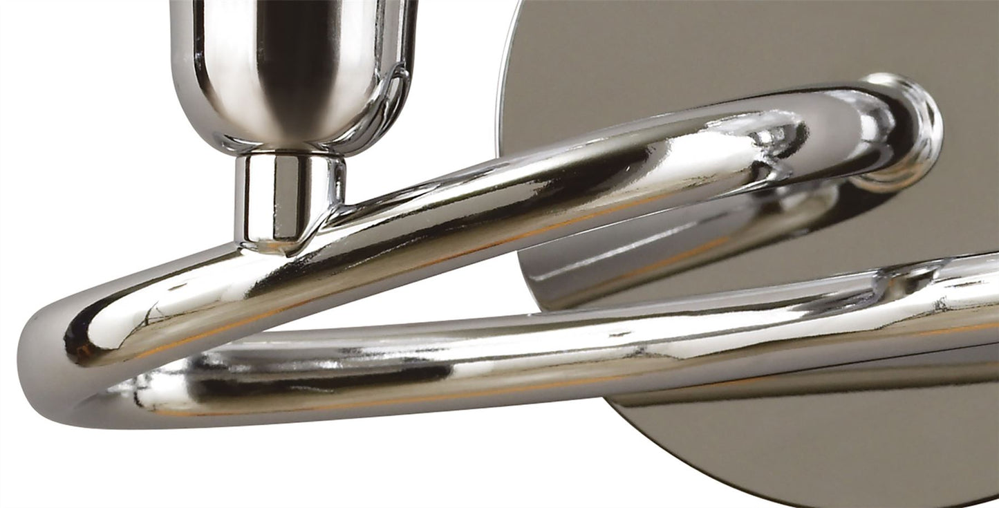 Mantra Amel Wall Light Switched 2 Light L1/SGU10, Polished Chrome, CFL Lamps INCLUDED