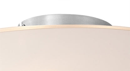 Diyas Amada 45cm Flush  6 Light G9, Polished Chrome/Opal White Glass Ceiling Light Fitting
