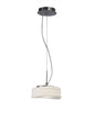 Mantra M3622 Mediterraneo Pendant 2 Light GU10 Small, Polished Chrome/Frosted White Glass