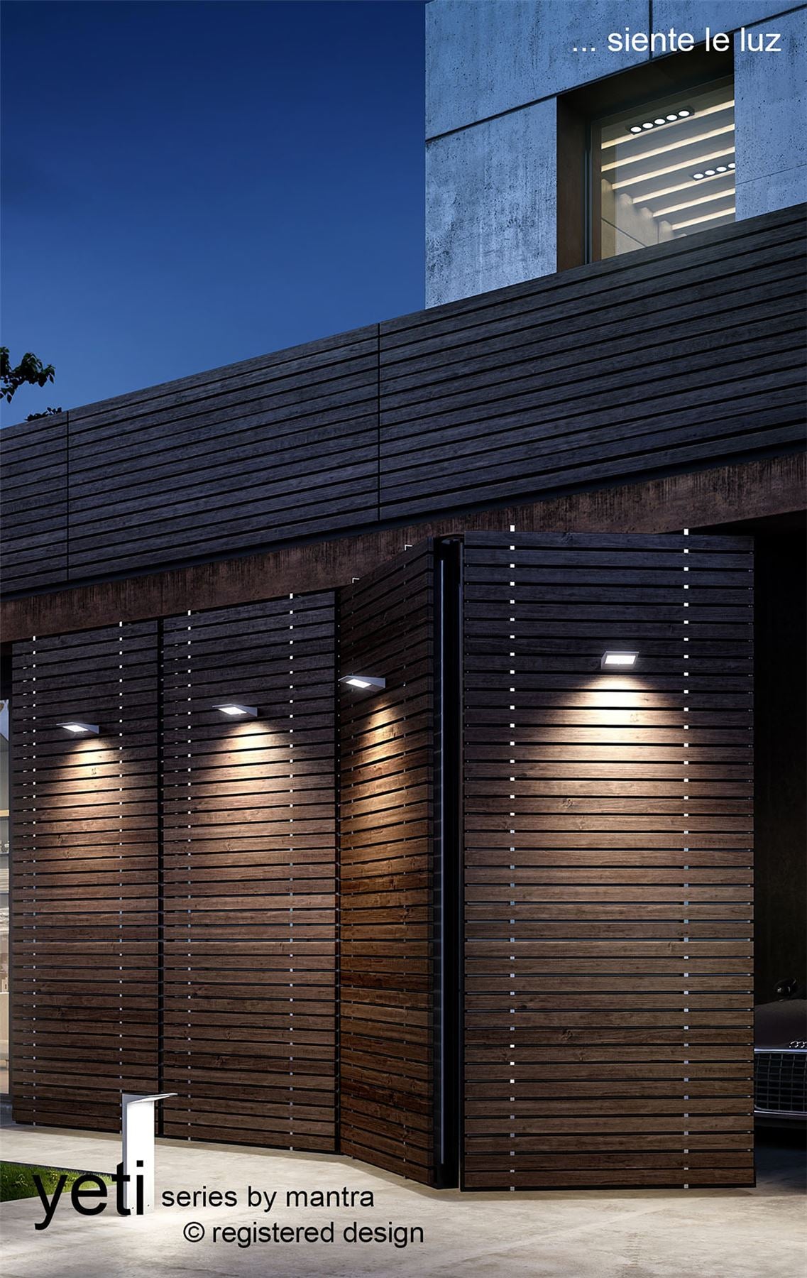 Mantra Fusion Yeti Solar/Sensor Wall Light, 2.2W LED, 3000K, 188lm, IP54, Graphite, 3yrs Warranty