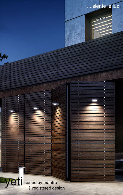 Mantra Fusion Yeti Solar/Sensor Wall Light, 2.2W LED, 3000K, 188lm, IP54, Graphite, 3yrs Warranty