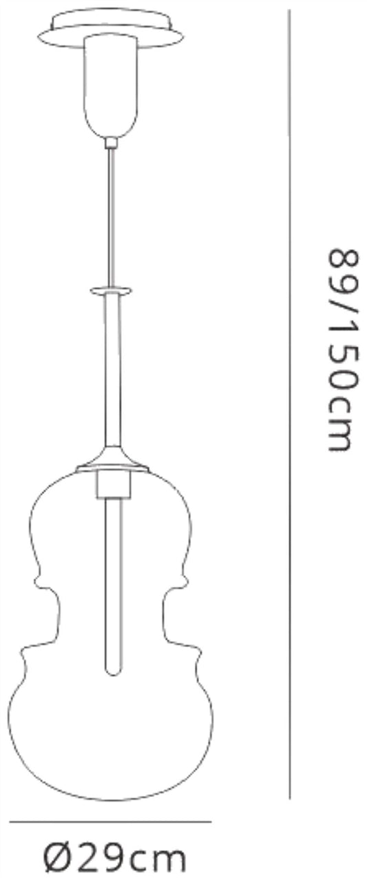 Mantra Sonata Pendant 29cm Round, 1 x E27, Copper