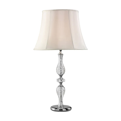 Diyas Albas Crystal Table Lamp WITHOUT SHADE 1 Light E27 Silver Finish