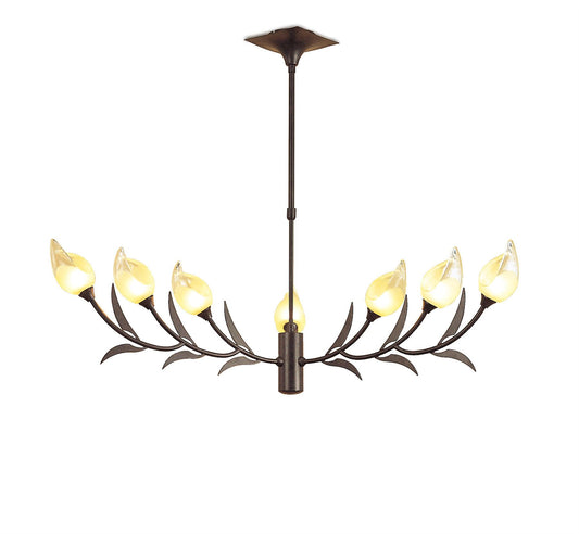 Mantra Holland Telescopic Pendant 9 Light G9, Brown/Black Oxide