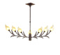 Mantra Holland Telescopic Pendant 9 Light G9, Brown/Black Oxide