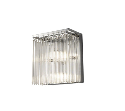 Diyas Zanthe Wall Light 2 Light G9 Polished Chrome/Clear Glass