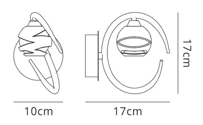 Mantra Loop Wall Light Switched 1 Light G9 ECO, Satin Nickel