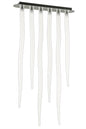 Mantra Estalacta Ceiling Light GU10 6 Light GU10 Linear Bar Indoor, Silver/Opal White
