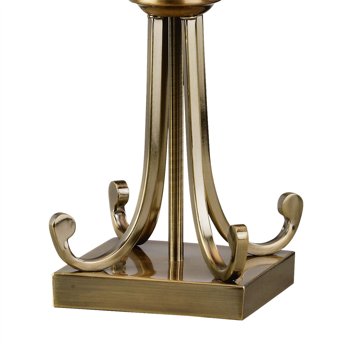 Diyas Elmo Large Crystal Table Lamp WITHOUT SHADE 1 Light E27 Antique Brass