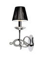 Mantra Acanto Wall Light Switched 1 Light E14, Polished Chrome with Black Shade