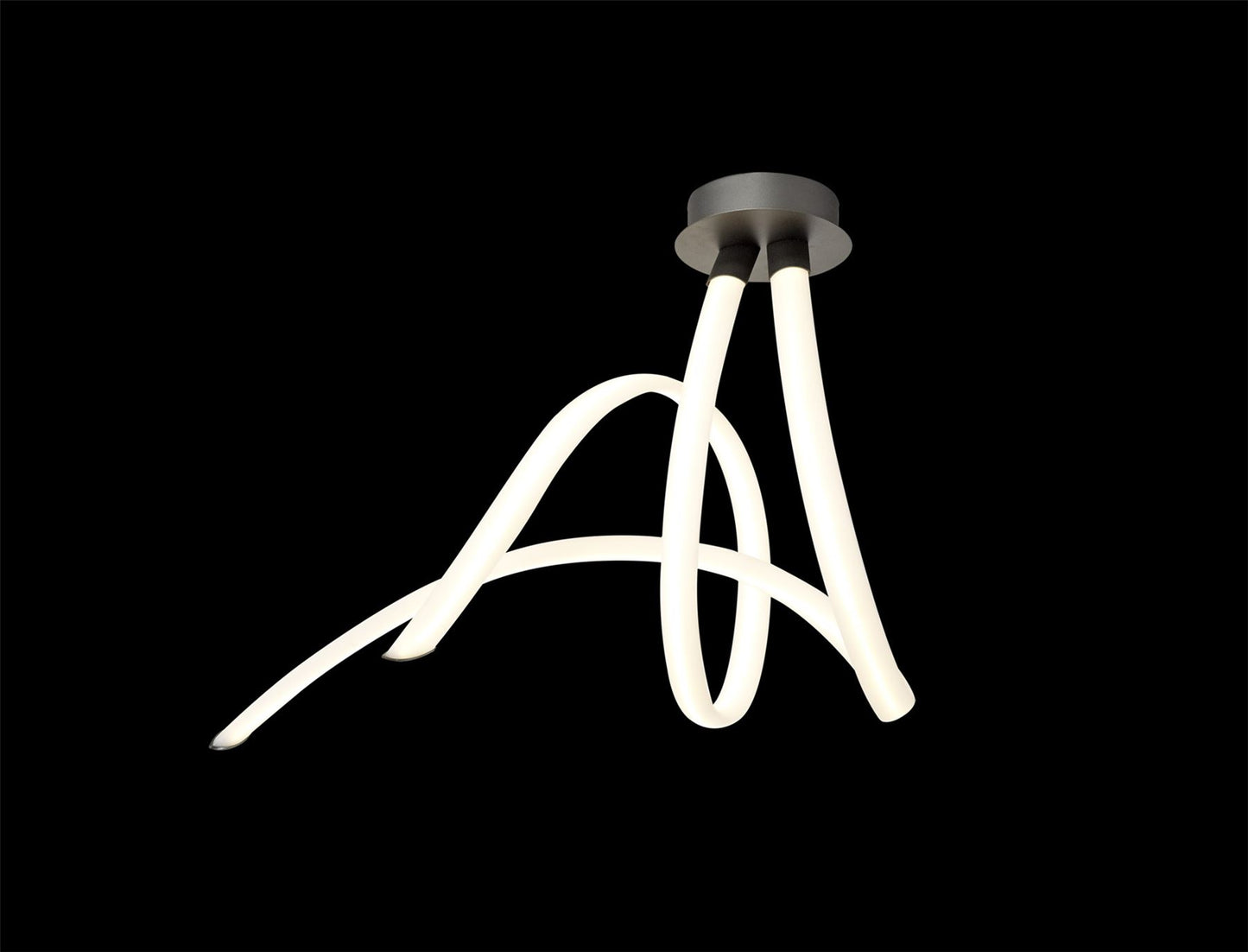 Mantra Armonia Semi Flush Spiral, Dimmable, 60W LED, 3000K, 4500lm, Titanium/Frosted Acrylic, 3yrs Warranty Ceiling