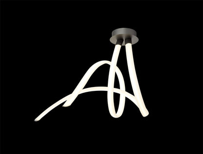 Mantra Armonia Semi Flush Spiral, Dimmable, 60W LED, 3000K, 4500lm, Titanium/Frosted Acrylic, 3yrs Warranty Ceiling