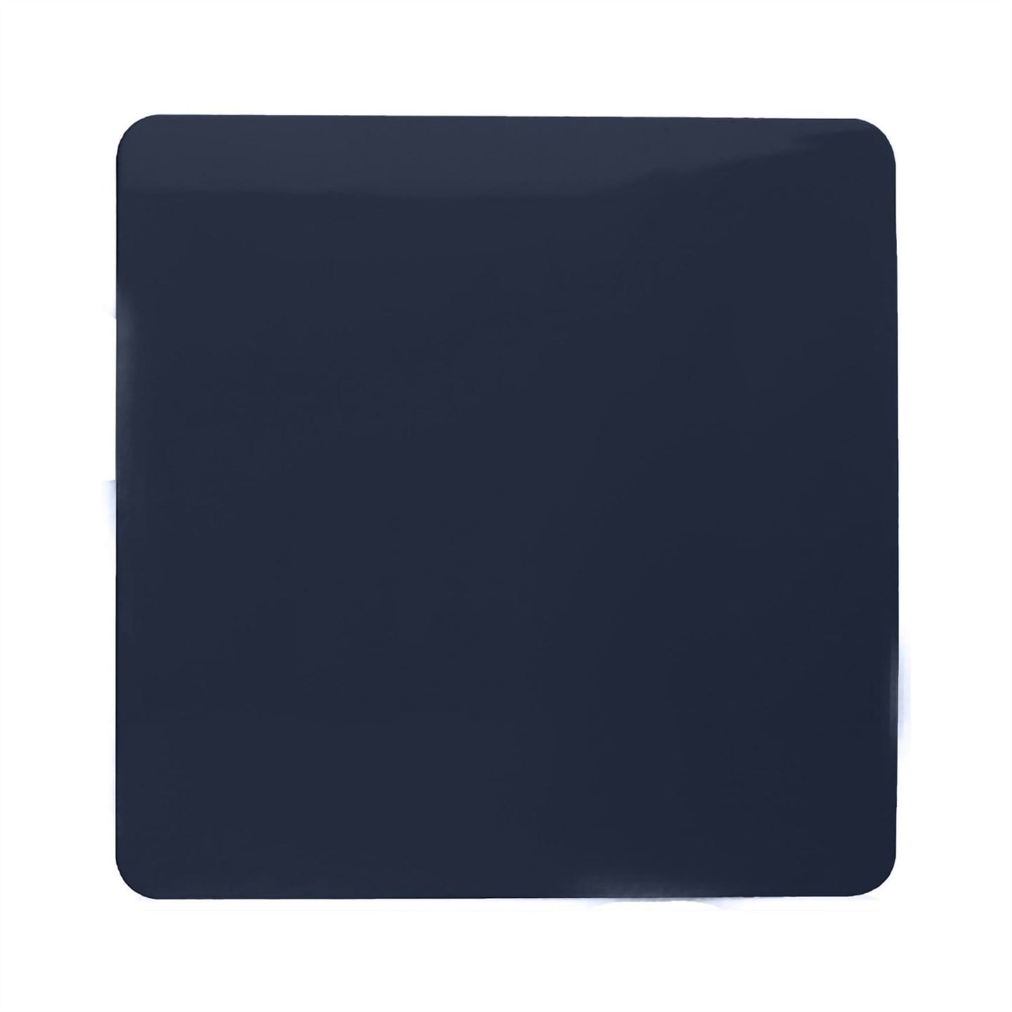 Trendi Artistic Modern Glossy Tactile Single Blanking Plate Navy