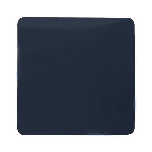 Trendi Artistic Modern Glossy Tactile Single Blanking Plate Navy