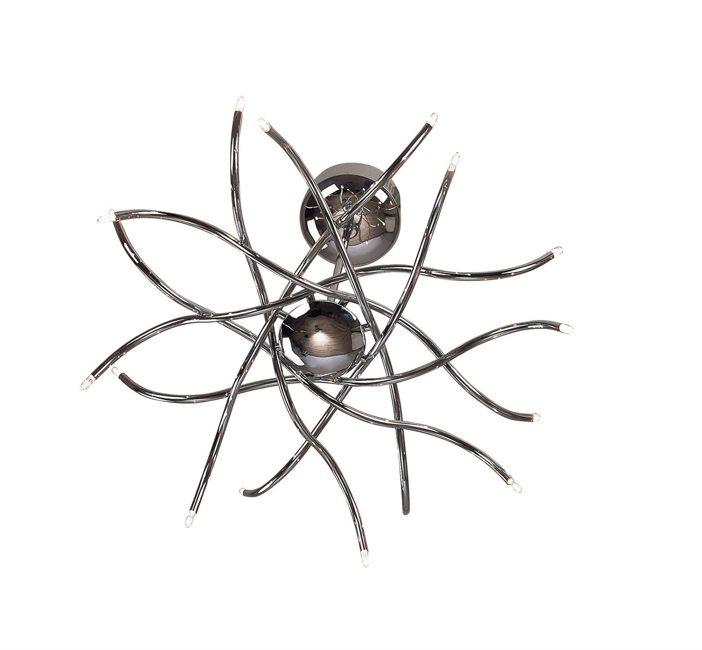 Mantra Aire 66cm Telescopic Pendant 16 Light G4 Waved Arms, Polished Chrome, NOT LED/CFL Compatible