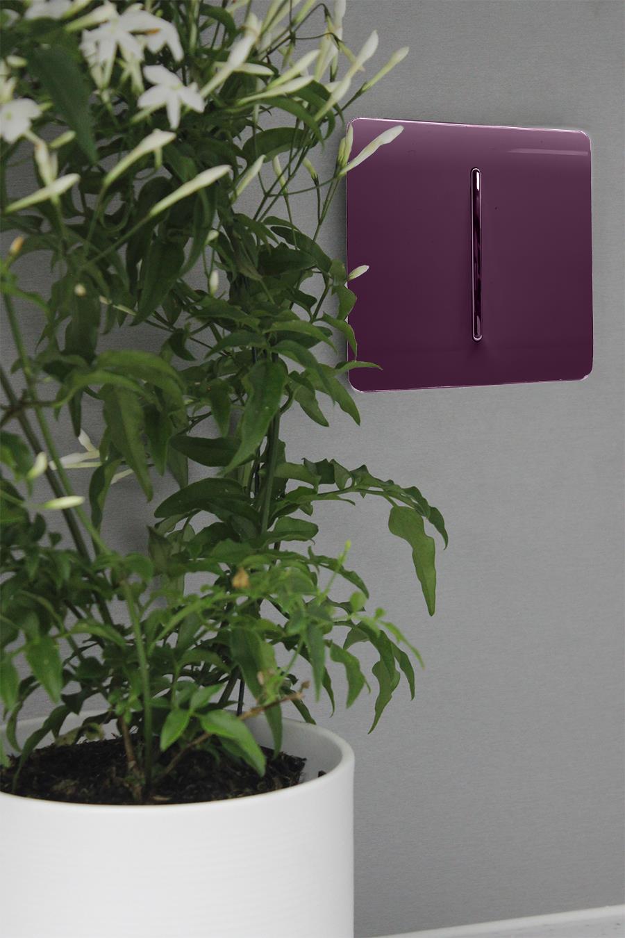 Trendi Artistic Modern Glossy  Home Automation Switch Plum