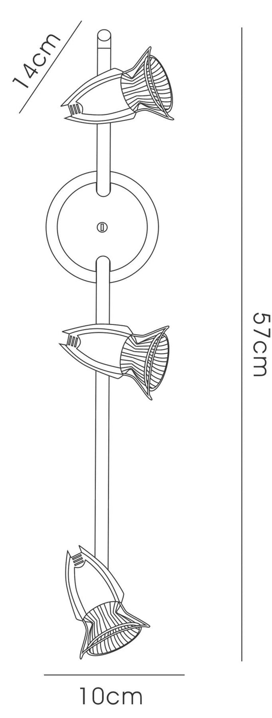 Diyas Habo On Linear Bar 3 Light GU10 Polished Chrome