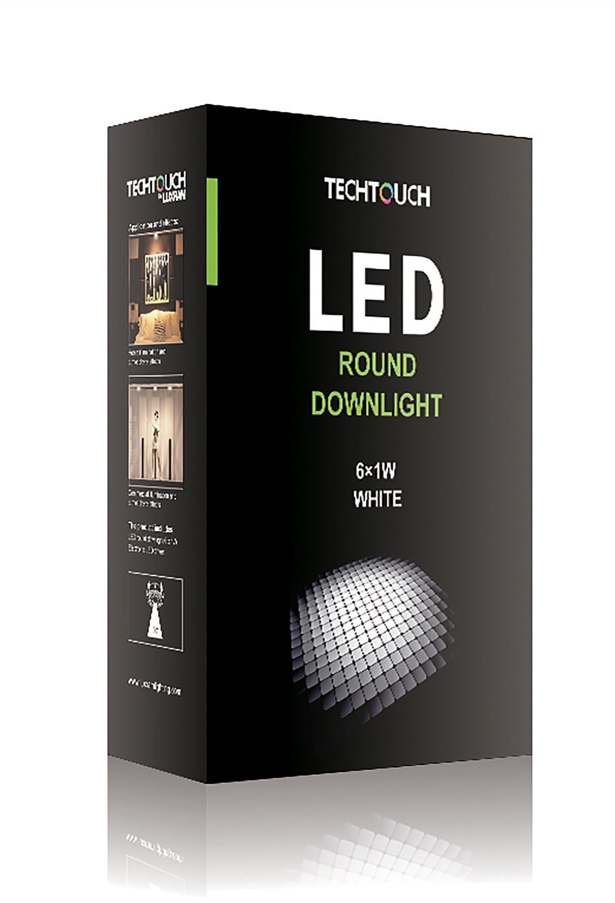 Techtouch Tech Downlight LED Adjustable Round Downlight 6x1W 30°