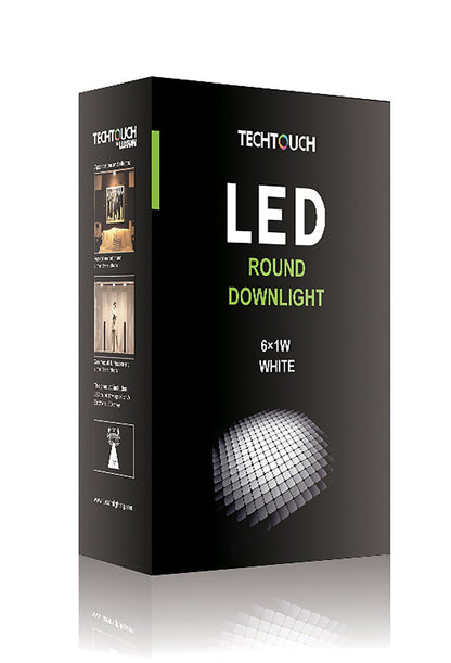 Techtouch Tech Downlight LED Adjustable Round Downlight 6x1W 30°