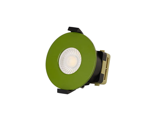 Trendi Switch Dimmable IP65 CCT LED Fire Rated Downlight in Moss Green