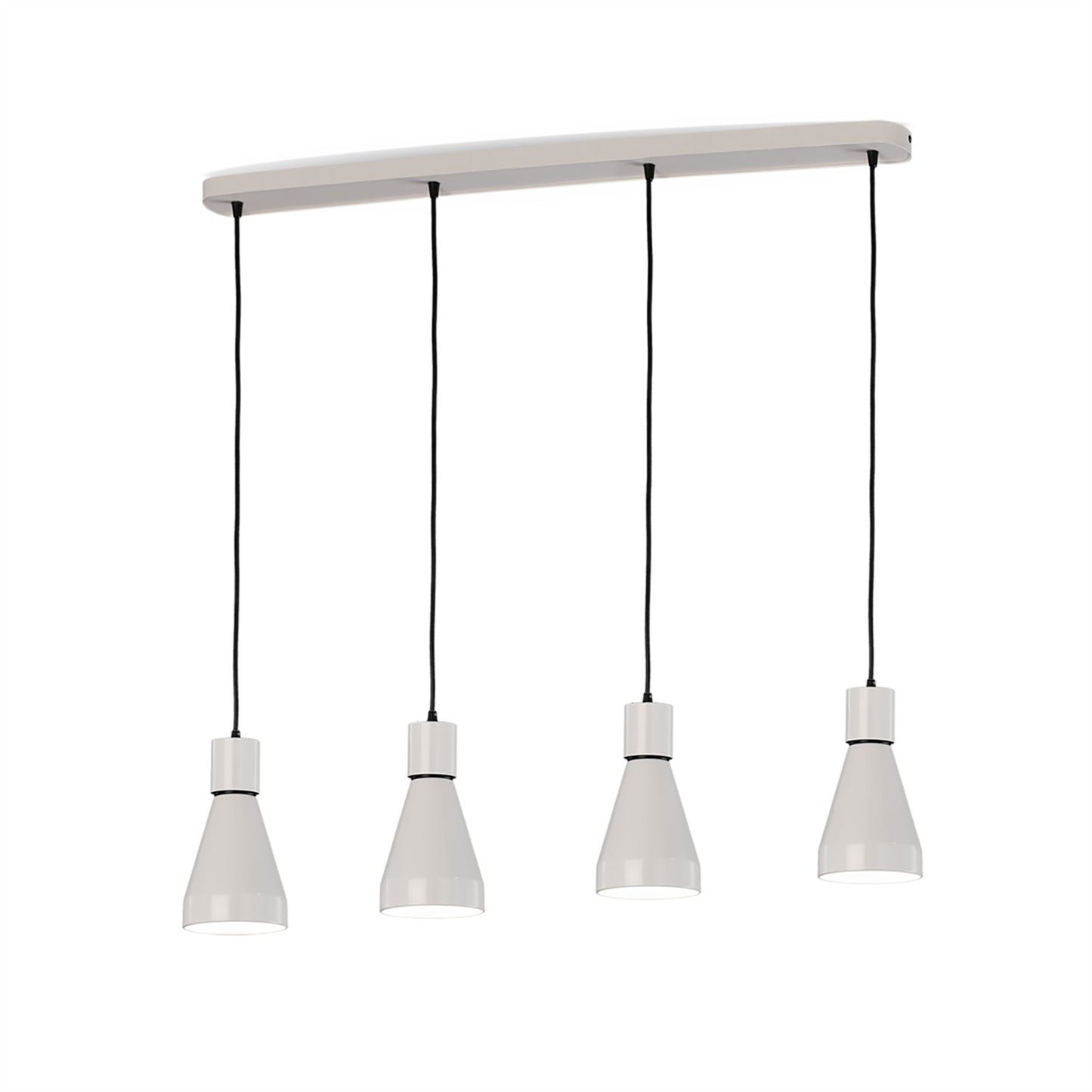 Mantra Fusion Kos E27 Fusion M5840 Kos Linear Pendant 4L 4 x E27 Max 40W, White/ Black