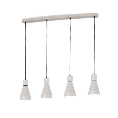 Mantra Fusion Kos E27 Fusion M5840 Kos Linear Pendant 4L 4 x E27 Max 40W, White/ Black