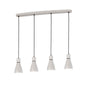 Mantra Fusion Kos E27 Fusion M5840 Kos Linear Pendant 4L 4 x E27 Max 40W, White/ Black