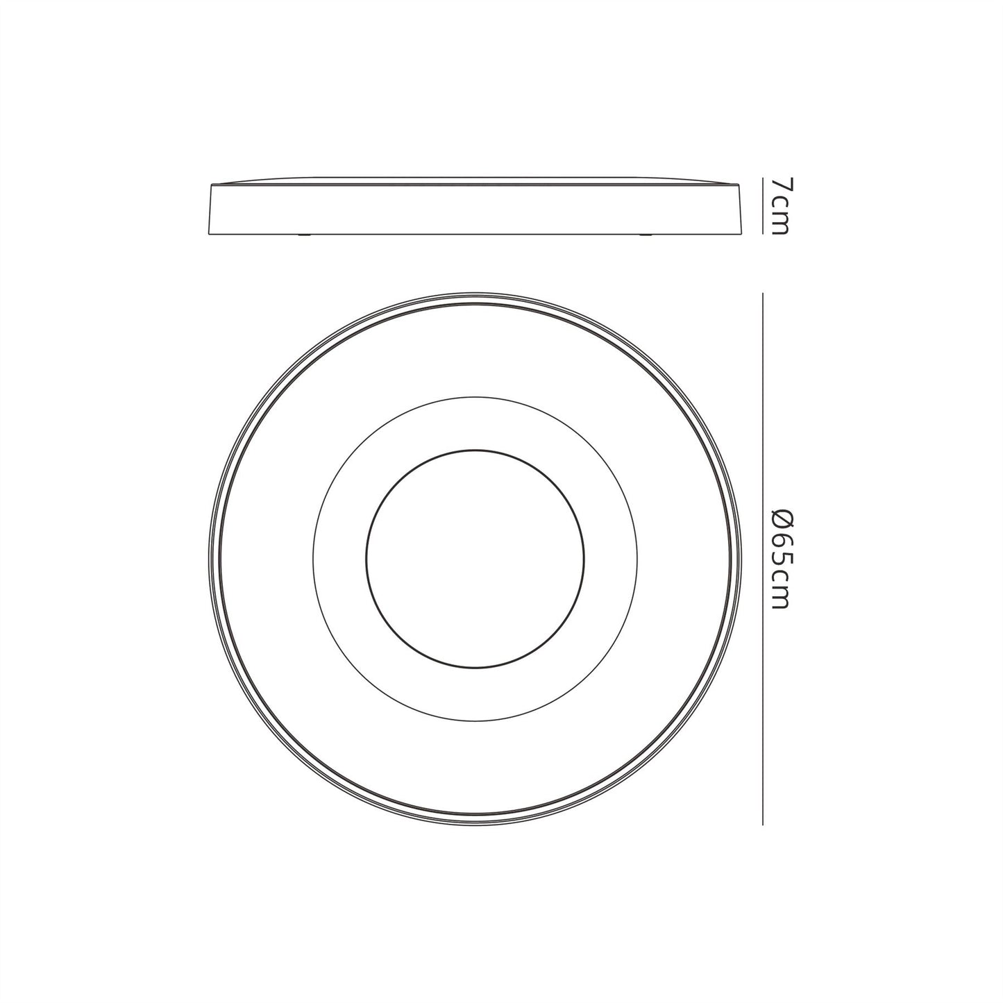Mantra Coin 65cm Round Ceiling 100W LED with Remote Control 2700K-5000K, 6000lm, Sand Brown, 3yrs Warranty Ceiling
