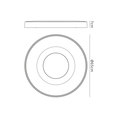 Mantra Coin 65cm Round Ceiling 100W LED with Remote Control 2700K-5000K, 6000lm, Sand Brown, 3yrs Warranty Ceiling