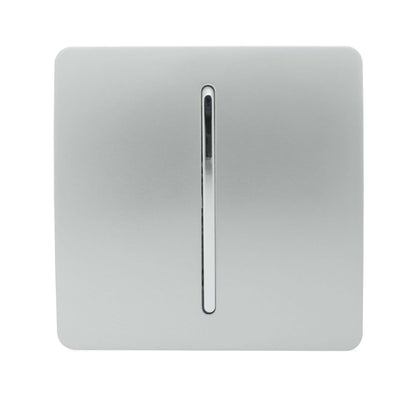 Trendi Artistic Modern Glossy Door  Auto Retractive Bell Switch Silver ART-DBSI