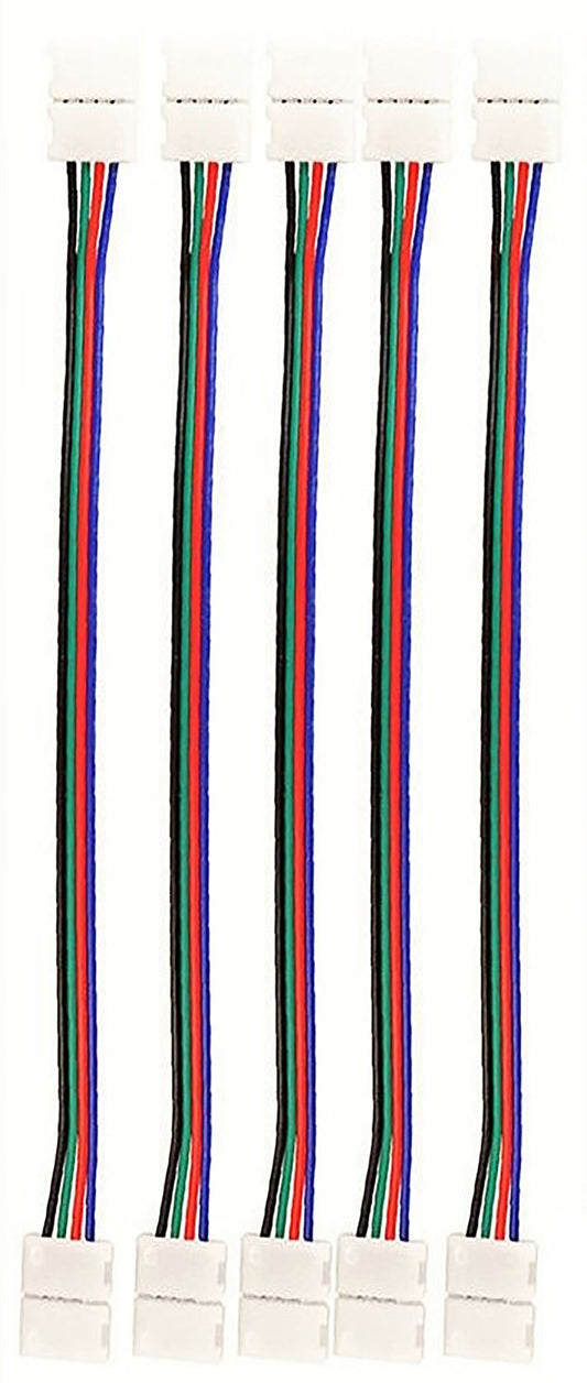 Techtouch LED Strips (Pack Of 5) Double Ended RGB Connector (100mm Strip) Strip