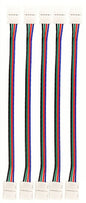 Techtouch LED Strips (Pack Of 5) Double Ended RGB Connector (100mm Strip) Strip