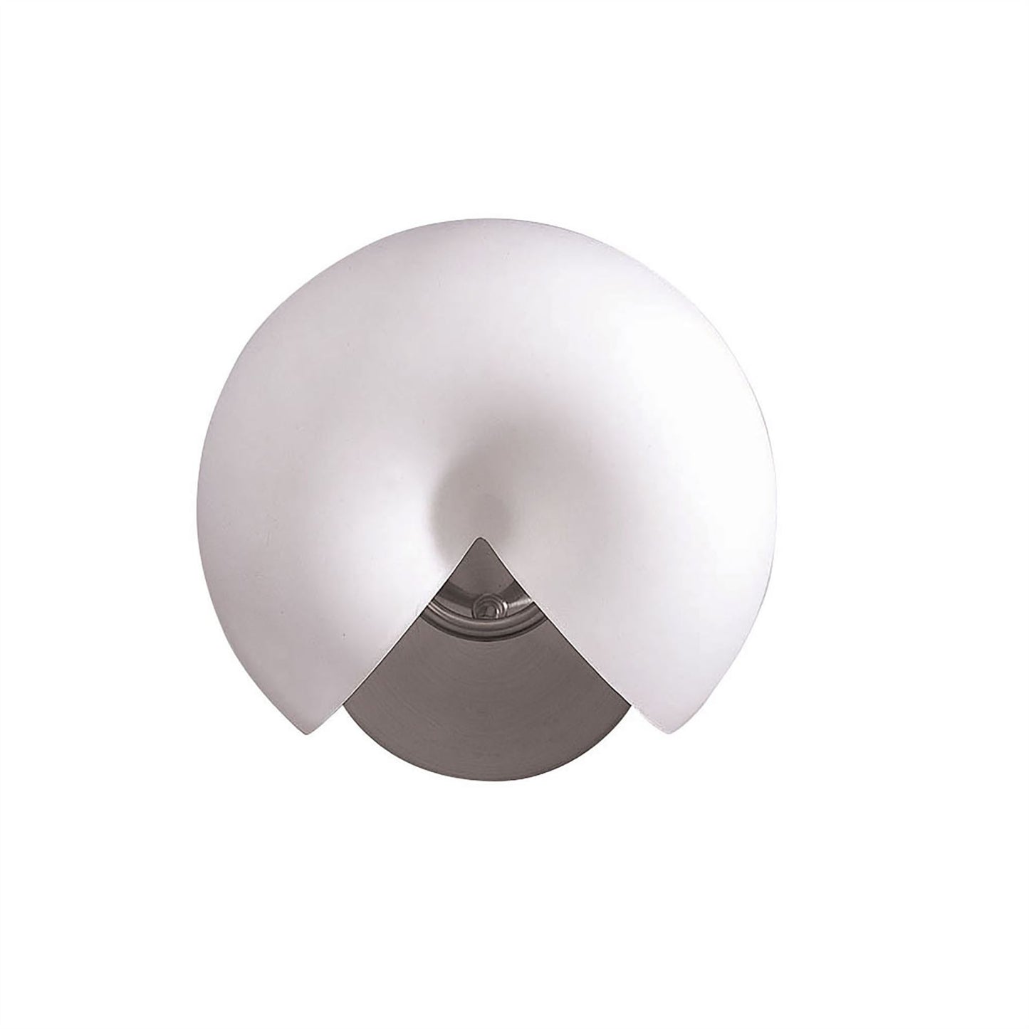 Mantra Fosil Wall Light Switched 2 Light G9, Satin Nickel/Frosted White Glass