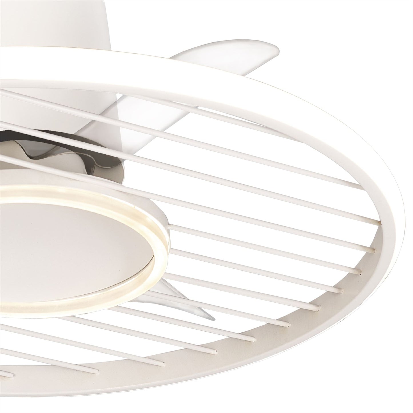 Soho 66cm 45W LED Dimmable Ceiling Light With Built-In 30W DC Fan, 2700-5000K Remote & APP Control, 3150lm, White, 5yrs Warranty