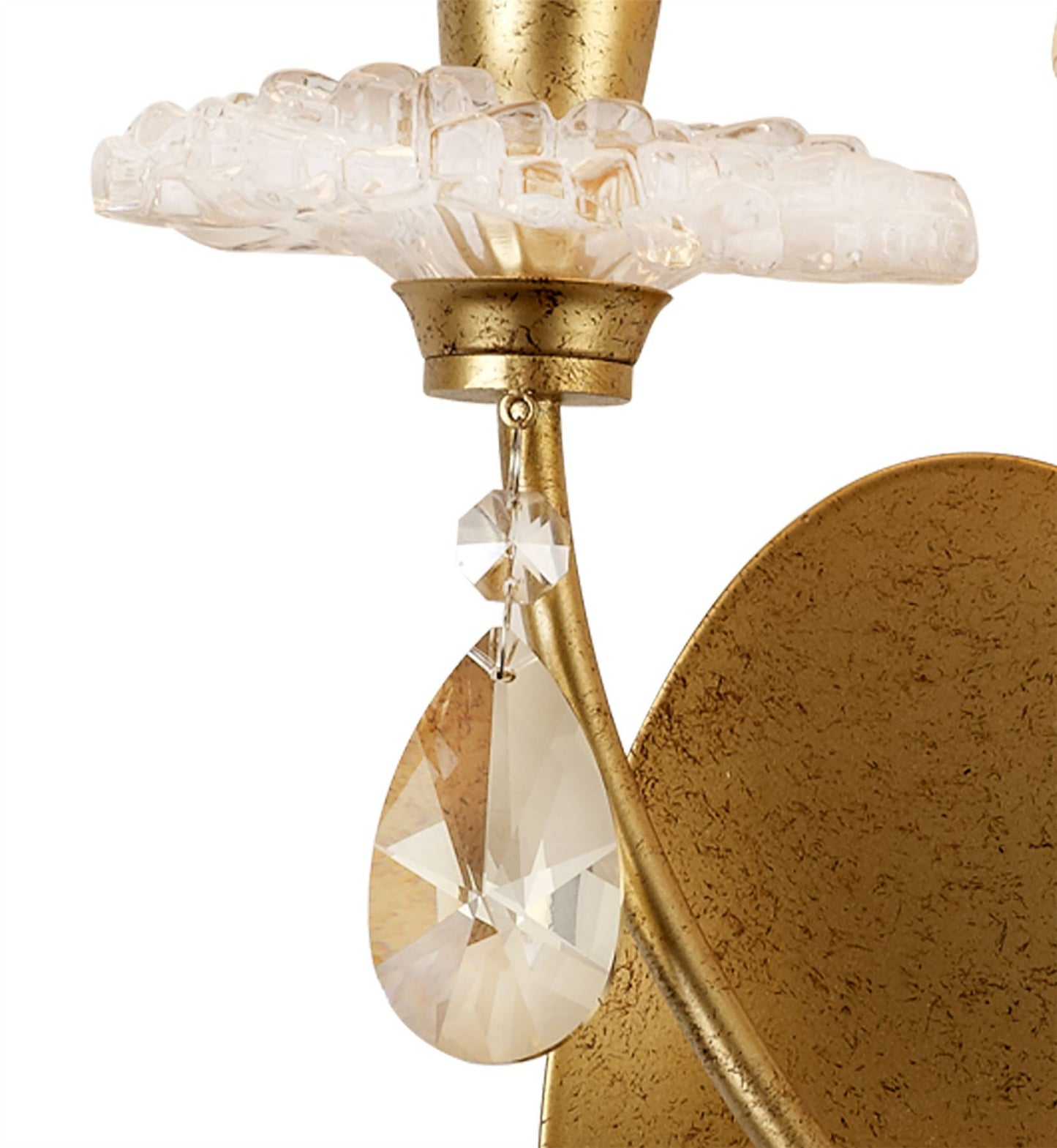 Mantra Sophie GP M6294 Sophie Wall Light, 2 x E14 (Max 20W), Gold Painting, Cream Shades