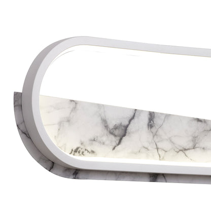 Mantra Marmol Wall Light Oval, 20W LED, 3000K, 1800lm, White Marble/White, 3yrs Warranty
