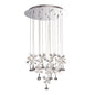 Diyas Aviva 50cm  Round 16 Light 4000K LED Polished Chrome/Crystal Ceiling Pendant Light Fitting