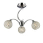 Diyas Escado 56cm Semi Flush 3 Light E14 Polished Chrome/Crystal