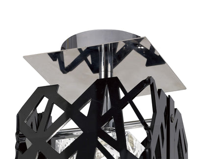 Mantra Tokio Square Ceiling 1 Light G9, Gloss Black/Polished Chrome