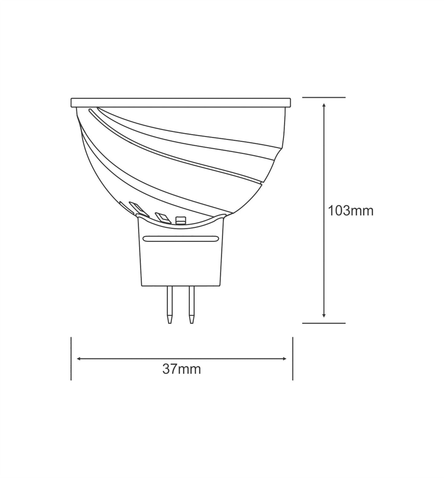 Luxram Curvodo LED MR16 12V 6W Natural White 4000K 485lm (White) LED