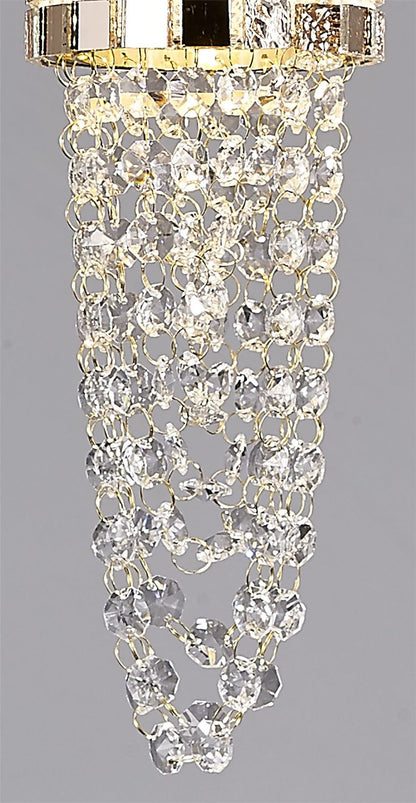 Diyas Camden 35cm  3 Light G9 Round Rose Gold/Mosaic Glass/Crystal Ceiling Pendant Light Fitting