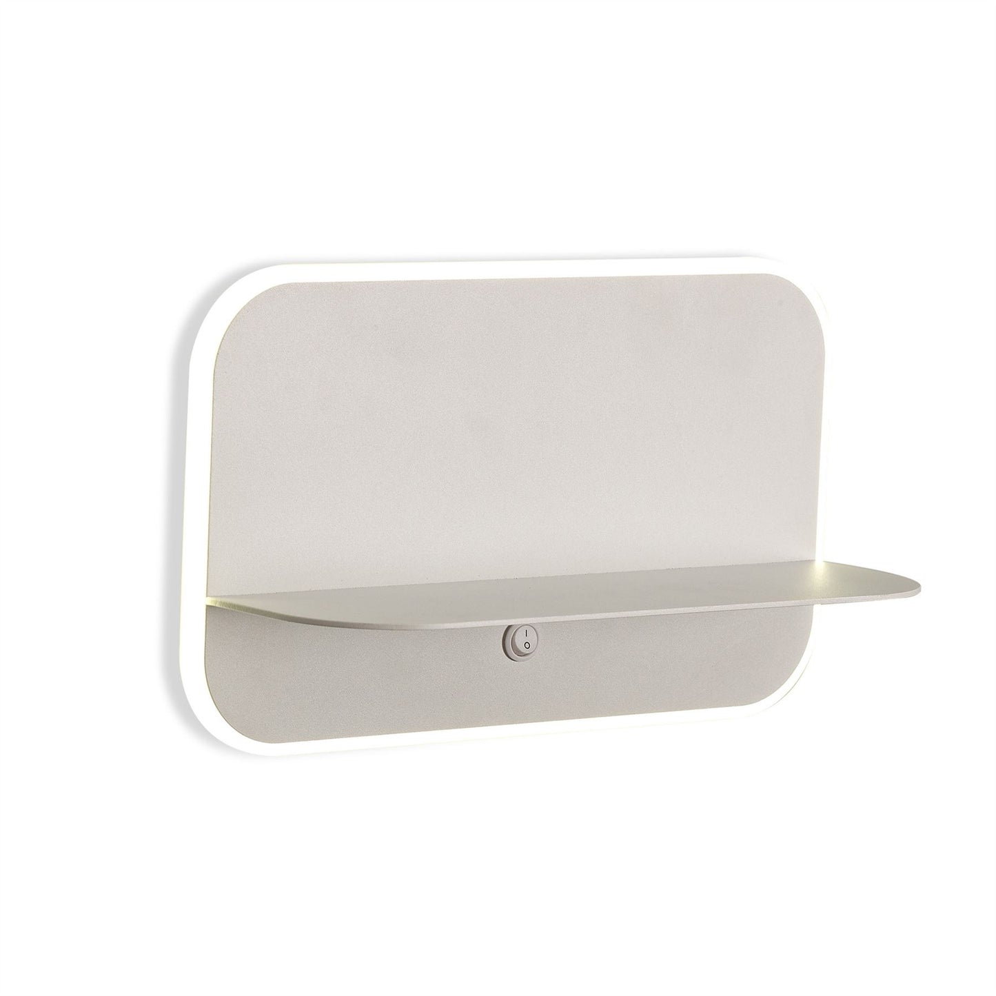 Mantra Fusion Lanzarote Wall Light Shelf with USB Sockets, 18W LED, 3000K, 1400lm, Matt White, 3yrs Warranty