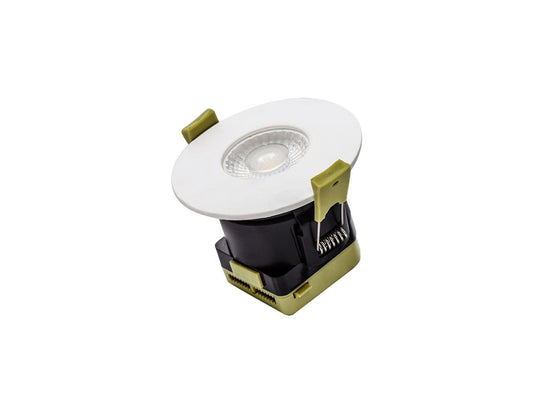 Trendi Switch Dimmable IP65 CCT LED Fire Rated Downlight in Ice White