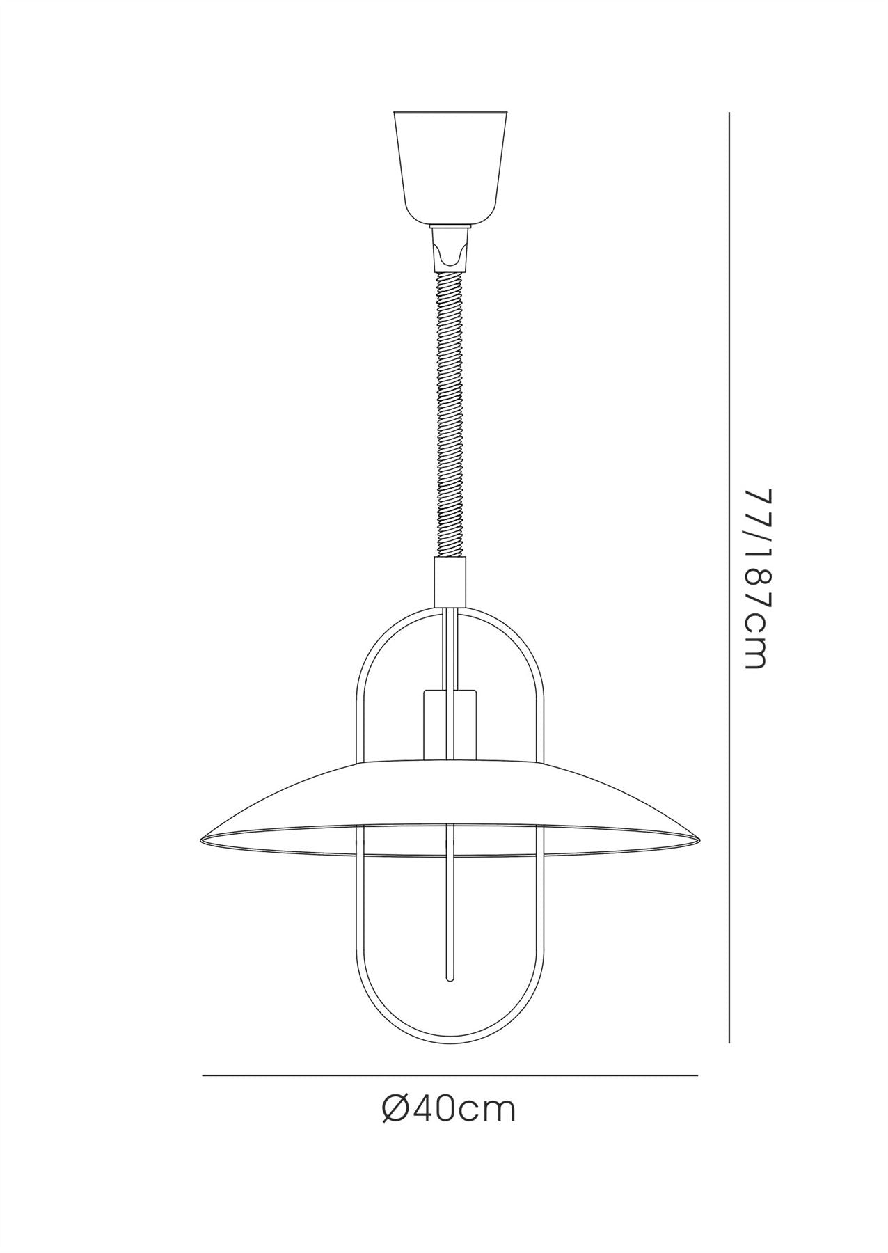 Deco Riva Rise & Fall Pendant 1 Light E27, Polished Chrome/Opal White Glass Shade
